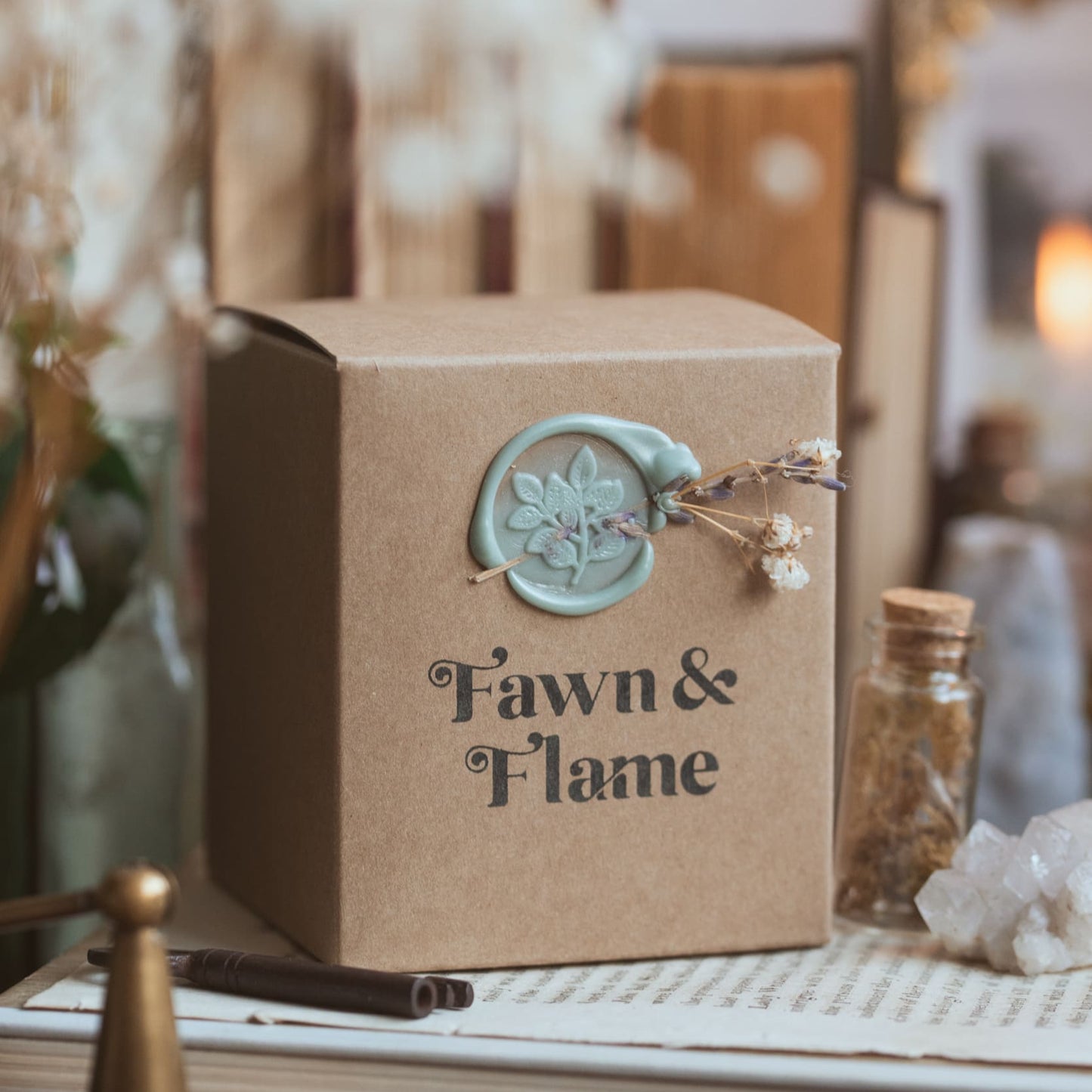 Sustainable candle packaging.