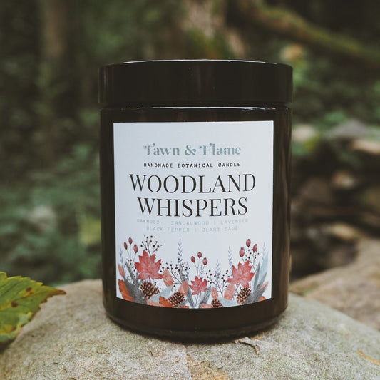 Woodland Whispers: Autumn Aromatherapy Candle by Fawn and Flame